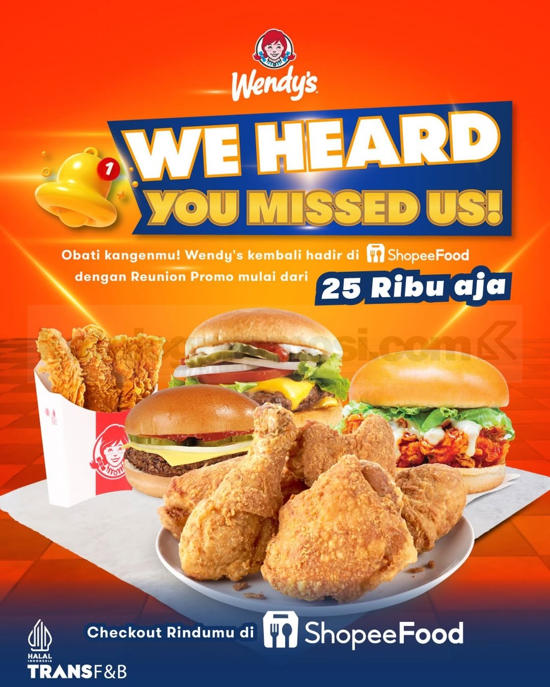 Promo Wendy’s ShopeeFood Menu Mulai Rp25.000 Promo Wendy’s ShopeeFood Menu Mulai Rp25.000 dengan Reunion Promo
