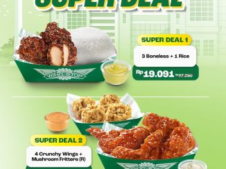 Promo Wingstop GrabFood Super Deal mulai Rp. 19.091 dengan pilihan paket hemat menu Wingstop