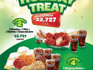 Promo WINGSTOP Holiday Treat mulai Rp. 22.727 per orang dengan paket combo makan bareng