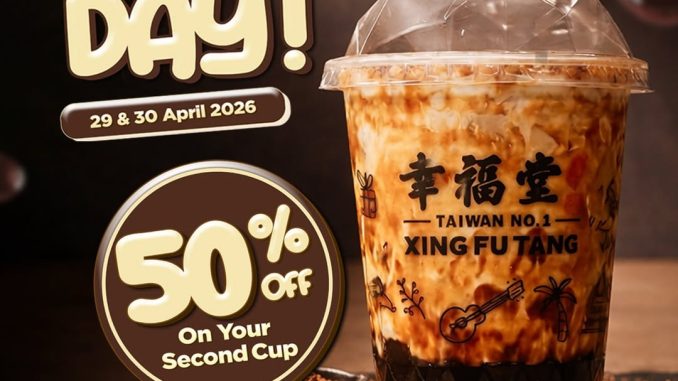 Promo Xing Fu Tang National Boba Day diskon 50% minuman kedua varian boba