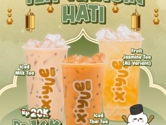 Promo Xiyue Teh-nangin Hati Rp. 16.000 dengan topping favorit