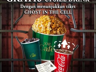 Promo XXI Café Gratis Upsize Drink Ghost in the Cell Snack Combo