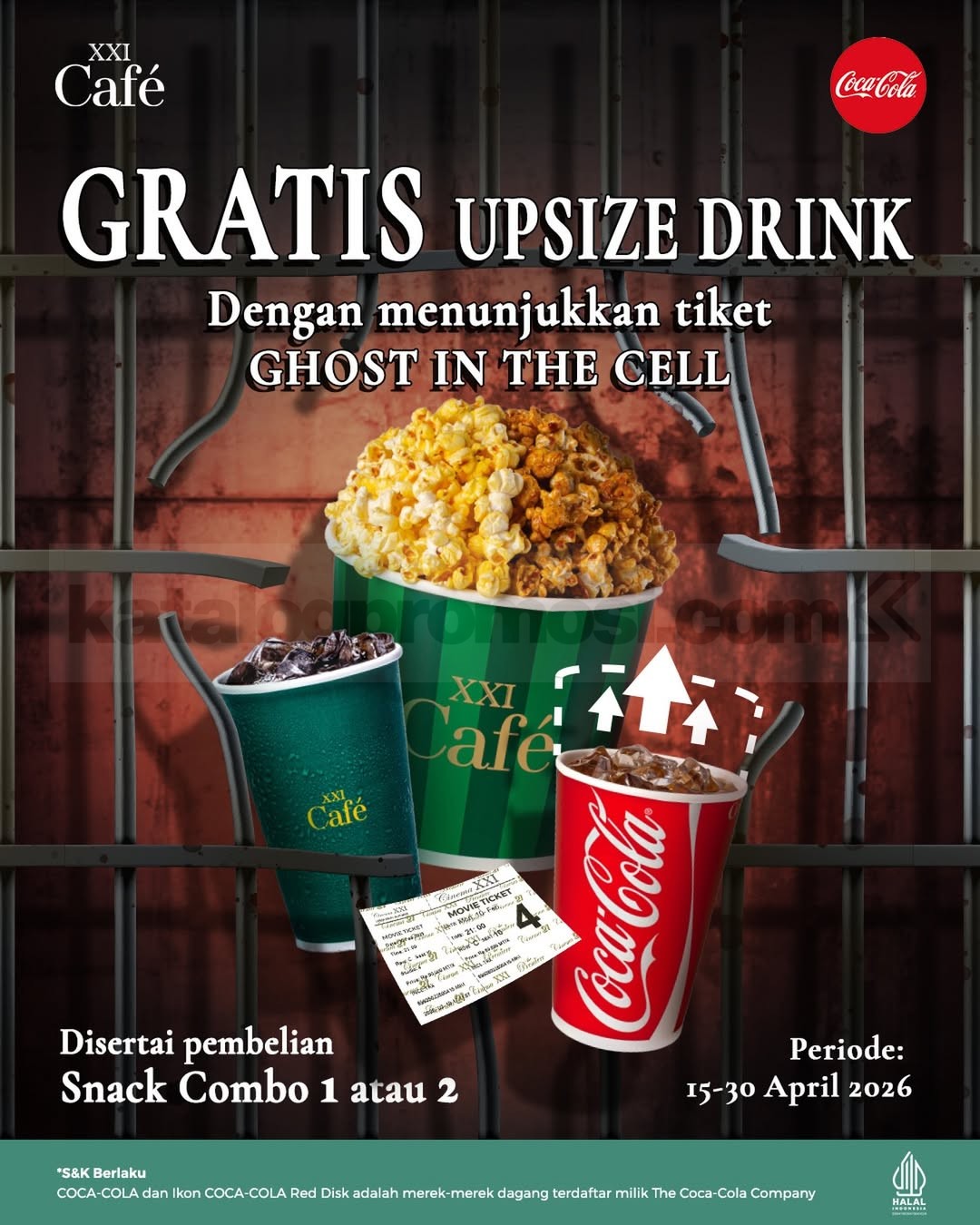 Promo XXI Café Gratis Upsize Drink Promo XXI Café Gratis Upsize Drink Ghost in the Cell Snack Combo