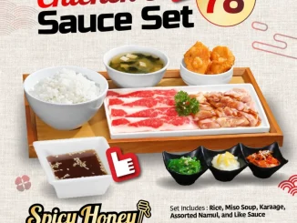 Promo Yakiniku Like Chicken & Sauce Set Karubi Rp. 78 ribu dengan pilihan sauce spesial dan satu set lengkap