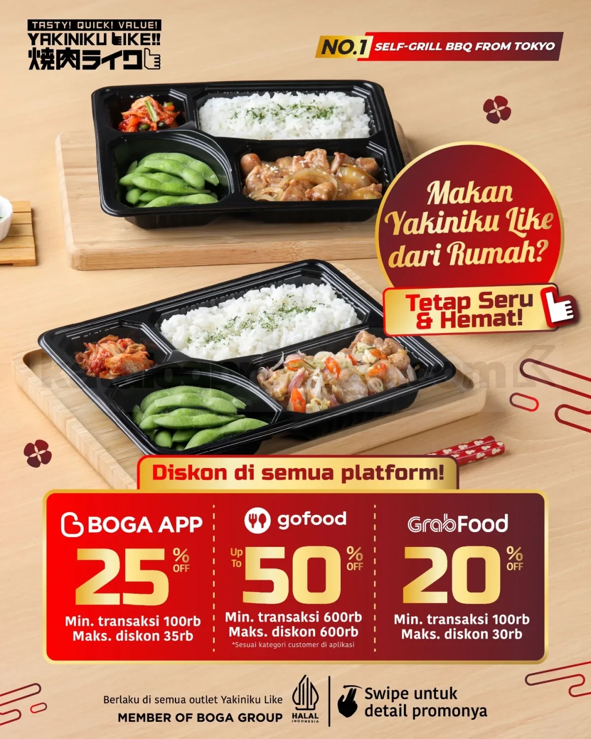 Promo Yakiniku Like Delivery Diskon hingga 50% Promo Yakiniku Like Delivery Diskon hingga 50% 1