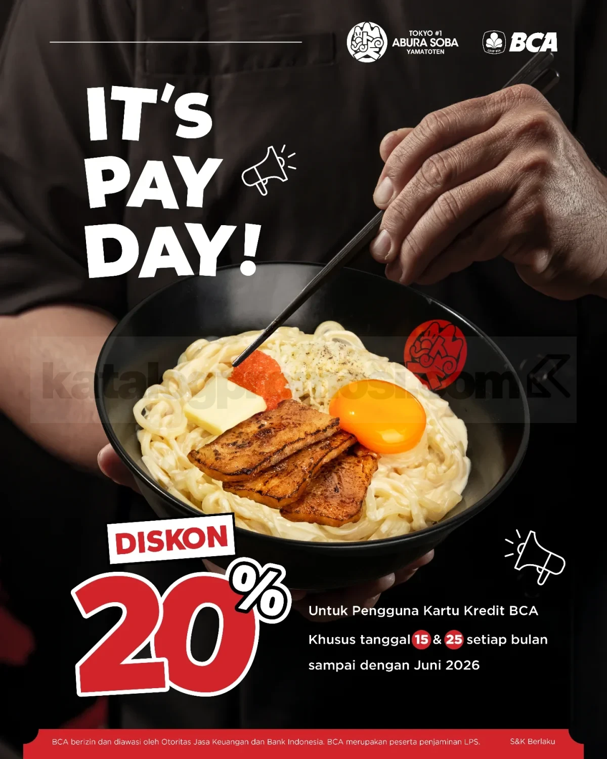 Promo Yamatoten BCA Payday Diskon 20% Promo Yamatoten BCA Payday Diskon 20% dengan potongan hingga Rp. 50.000
