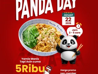 Promo Yamie Panda Panda Day Yamie Manis Asin Rp. 5 ribu dine-in 22 Januari 2026