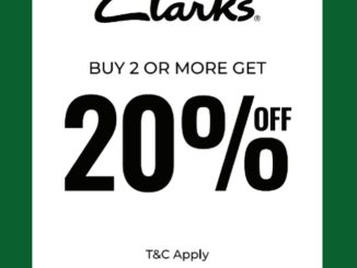 Promo Clarks March Buy 2 Diskon 20% periode 26 Februari 2026 - 10 Maret 2026