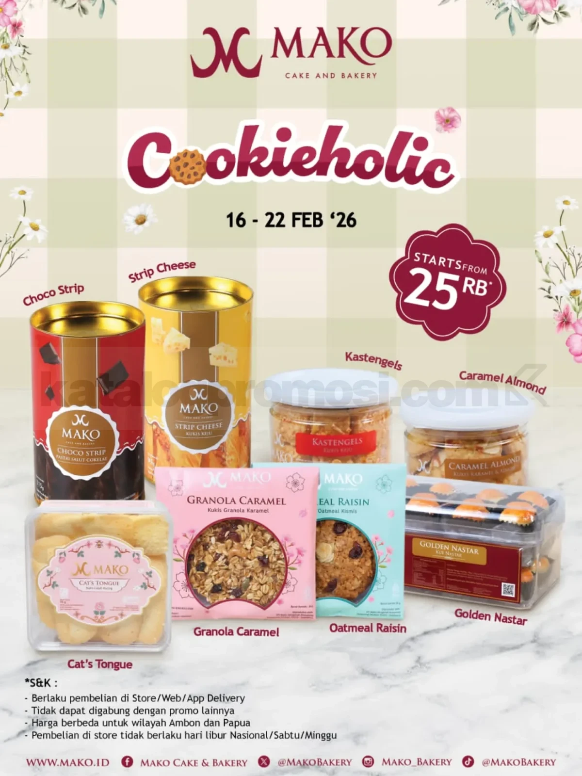 Promo MAKO Cake & Bakery Cookieholic Deals Mulai Rp. 25.000 Promo MAKO Cake & Bakery Cookieholic Deals mulai Rp. 25.000 aneka cookies