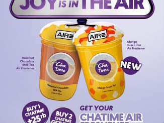 Promo Chatime Air Freshener beli 1 Chatime + Rp. 25.000 atau beli 2 Chatime gratis air freshener aroma minuman Chatime