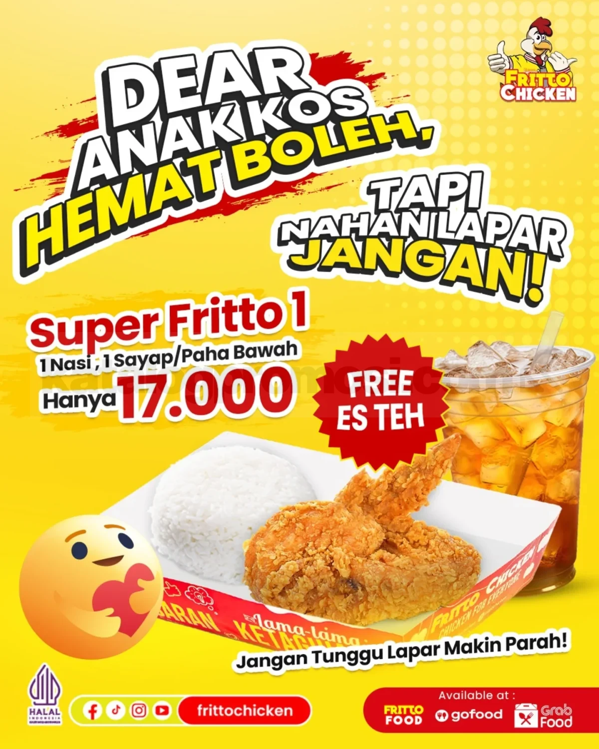 Promo Fritto Chicken Super Fritto 1 Rp.17.000 Free Es Teh Promo Fritto Chicken Super Fritto 1 Rp.17.000 free es teh paket ayam hemat