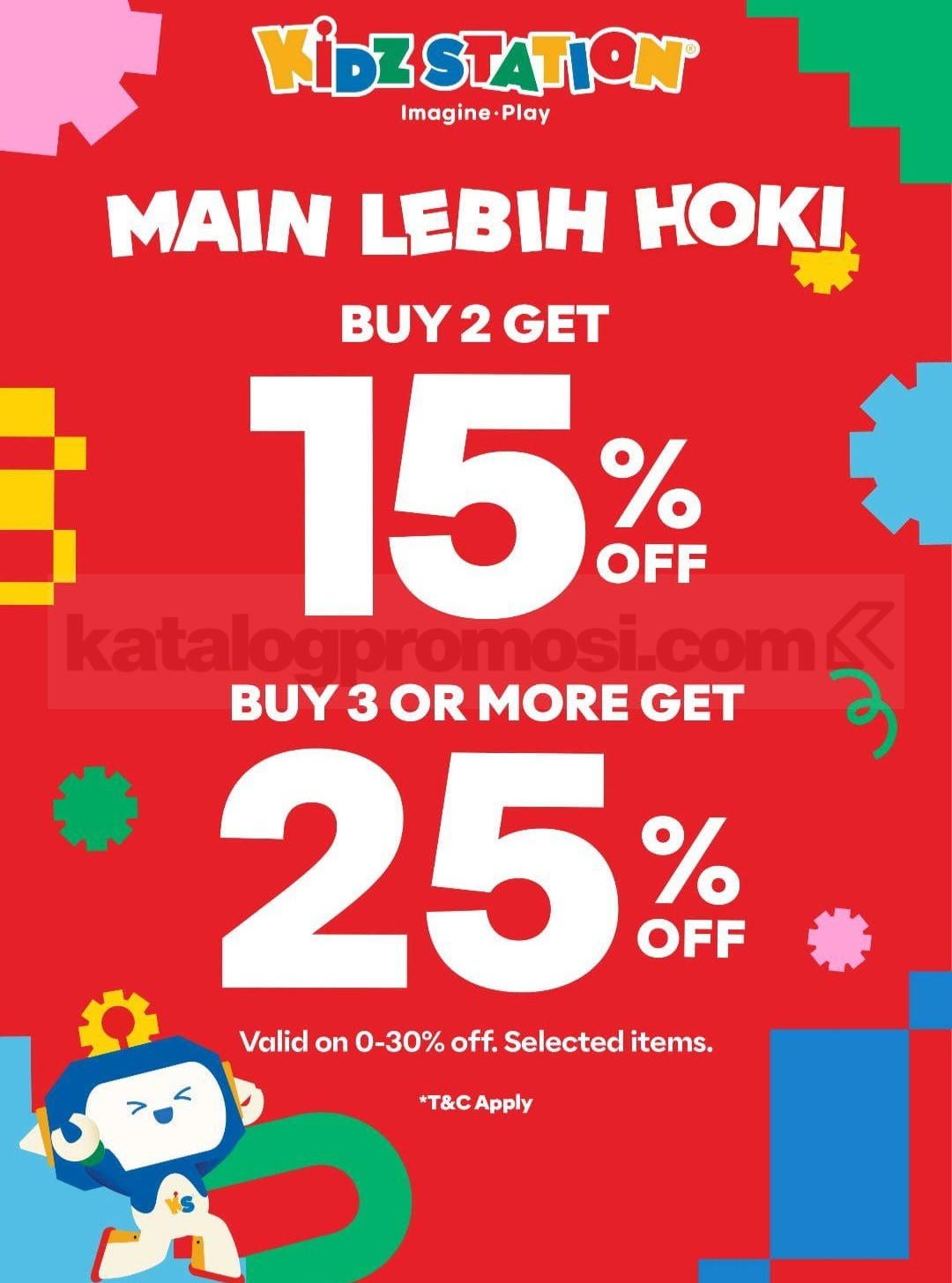 Promo Kidz Station Buy 3 or More Diskon 25% Promo Kidz Station Buy 3 or More Diskon 25% pembelian multi item mainan anak