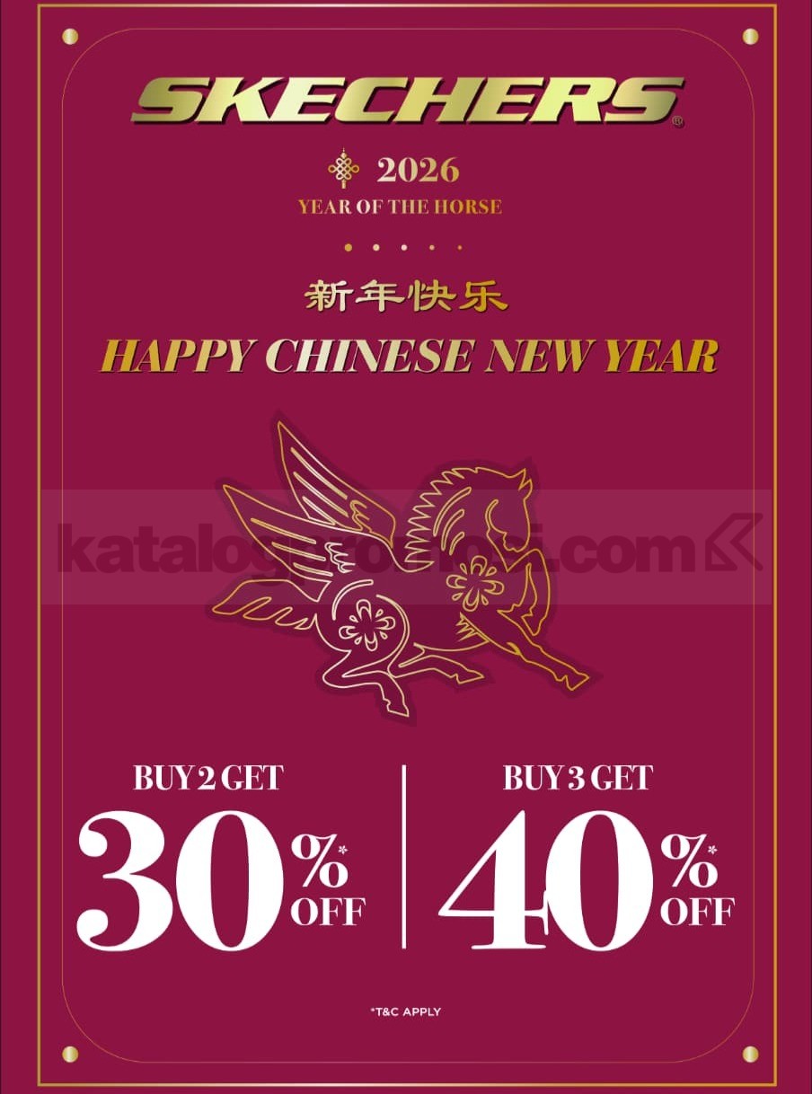 Promo Skechers Buy More Save More Diskon hingga 40% Promo Skechers Buy More Save More Diskon hingga 40% periode 11 - 17 Februari 2026