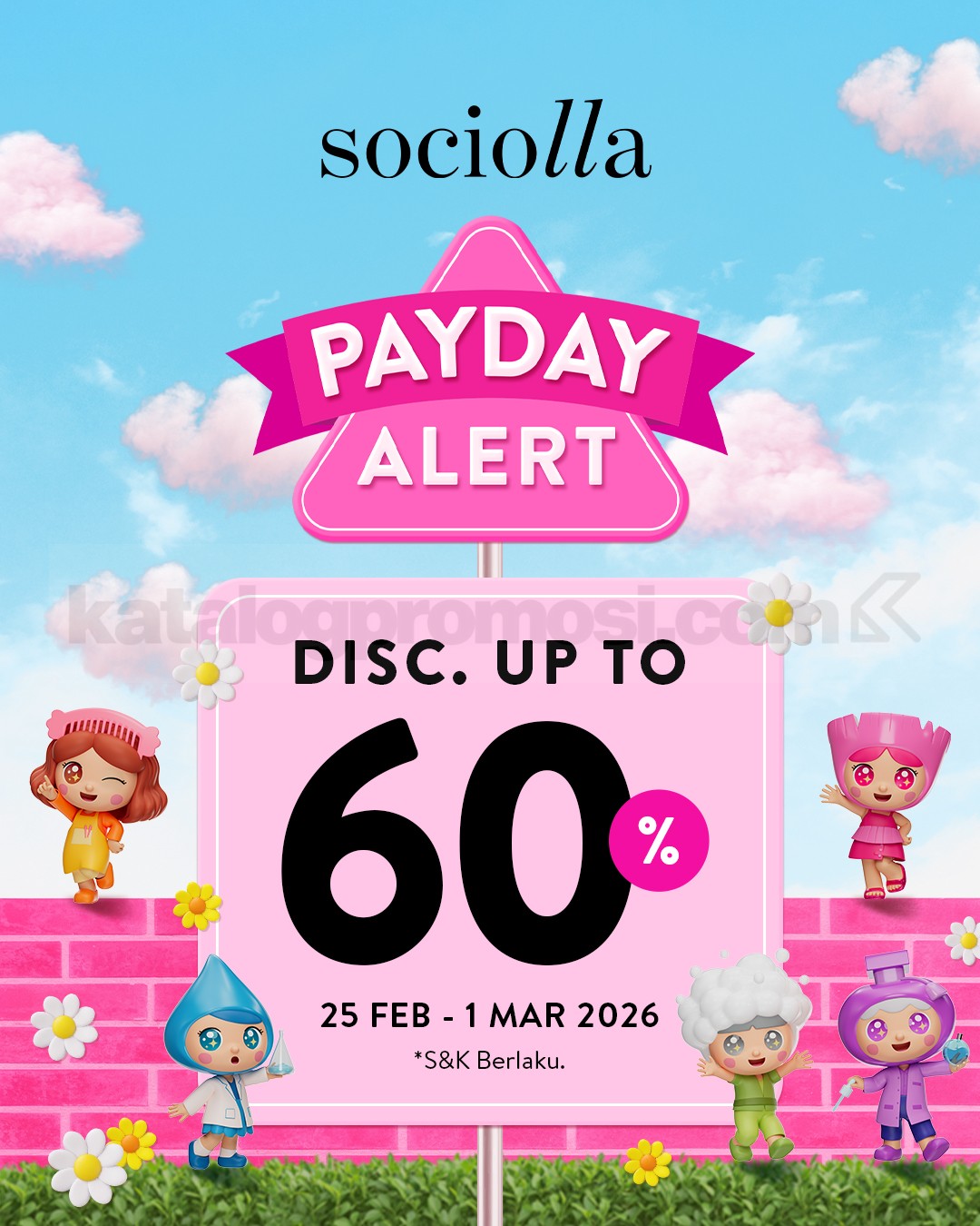 Promo Sociolla Payday Sale Diskon Hingga 60% Promo Sociolla Payday Sale Diskon hingga 60% untuk skincare makeup dan body care