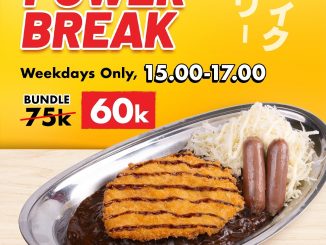 Promo Go! Go! CURRY Sore Hemat Chicken Katsu Rp. 60.000 jam 3 sampai 5 sore