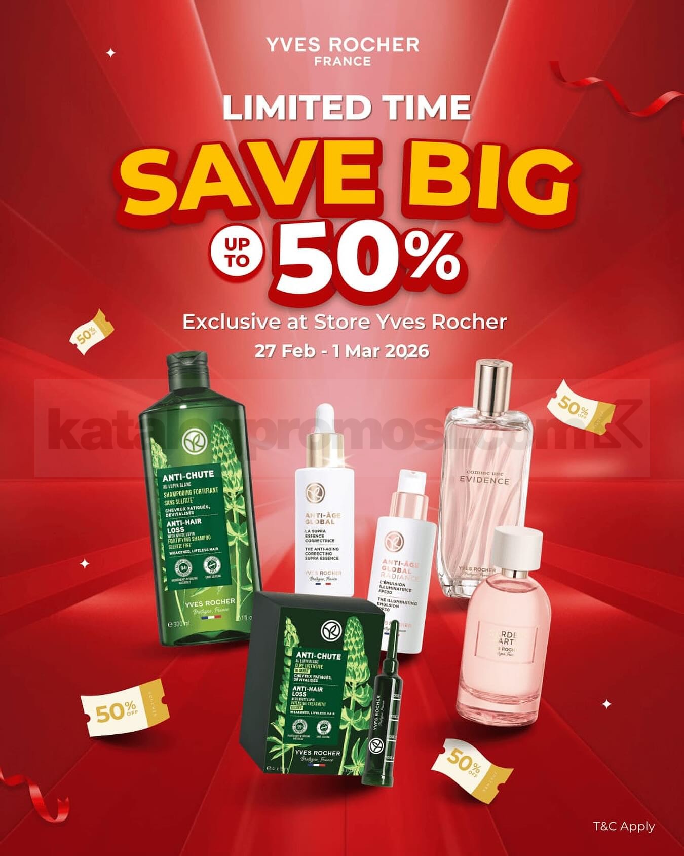 Promo Yves Rocher Diskon hingga 50% Promo Yves Rocher Diskon hingga 50% untuk produk favorit di store