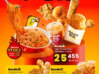 Promo Chigo x Flip Mie Goreng PEDEZ Bundle Hemat mulai Rp. 25.455 dengan pilihan level pedas 0–3