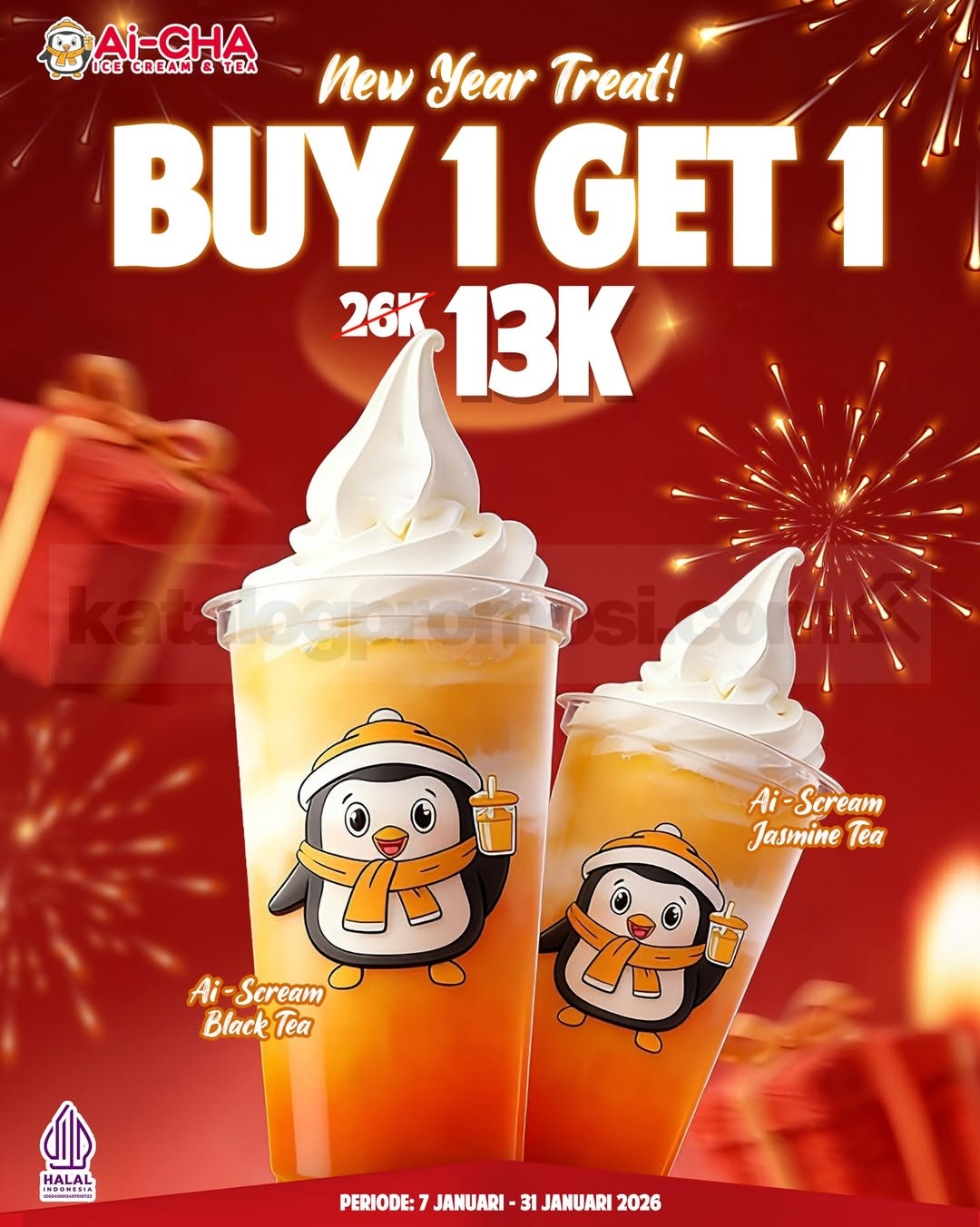 Promo Ai-CHA New Year Treat Beli 1 Gratis 1 Promo Ai-CHA New Year Treat Beli 1 Gratis 1 Ai-Scream