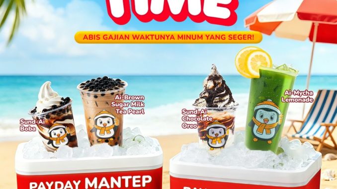 Promo Ai-CHA Payday Time 2 minuman Rp25.000 periode 25 sampai 31 Mei 2026 di seluruh outlet