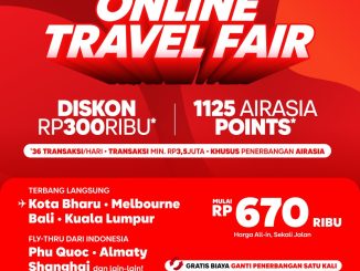Promo AirAsia BNI Online Travel Fair Diskon Rp. 300.000 untuk pemesanan tiket via AirAsia MOVE