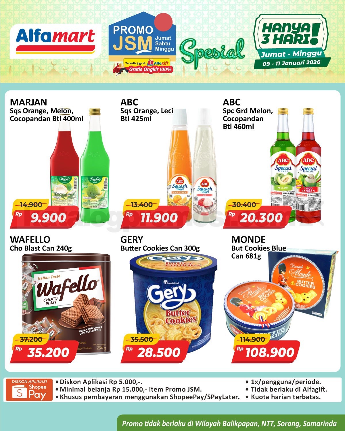 Promo ALFAMART JSM Sirup & Biskuit Ramadhan 09-11 Januari 2026 Promo ALFAMART JSM Sirup & Biskuit Ramadhan 09-11 Januari 2026 1