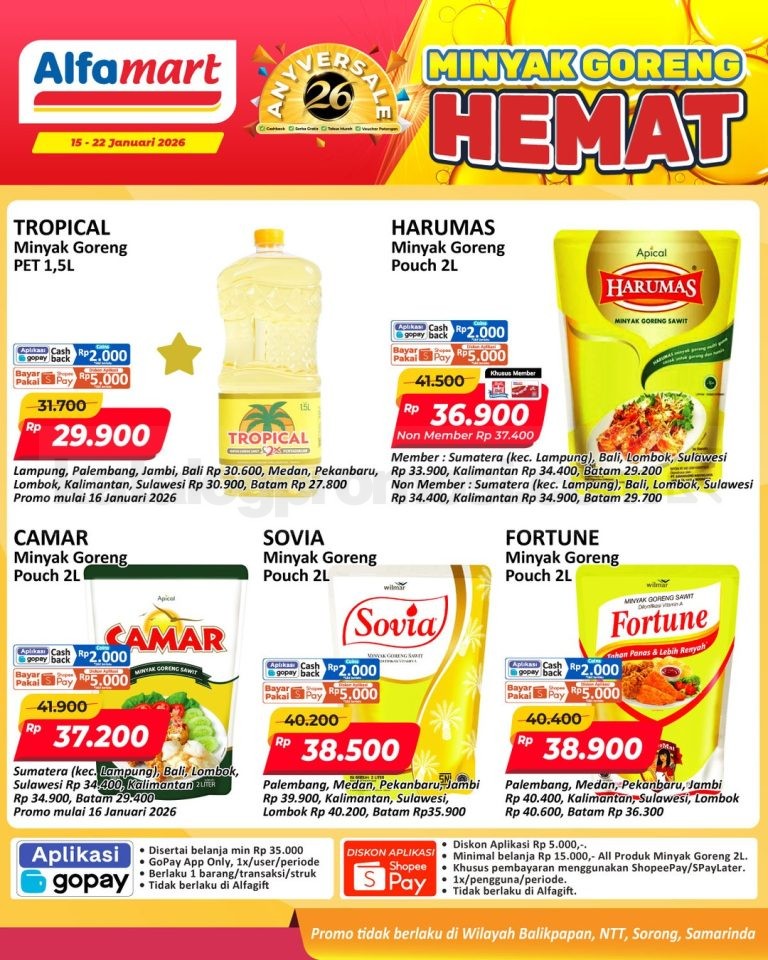 PROMO ALFAMART MINYAK GORENG MURAH 15-22 Januari 2026 • SoPasti.Com