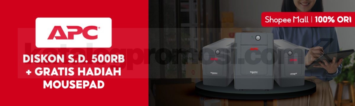 Promo APC Shopee Mall Perlindungan Daya Hemat sampai Rp. 500.000 Promo APC Shopee Mall perlindungan daya hemat sampai Rp. 500.000 dengan bonus mousepad