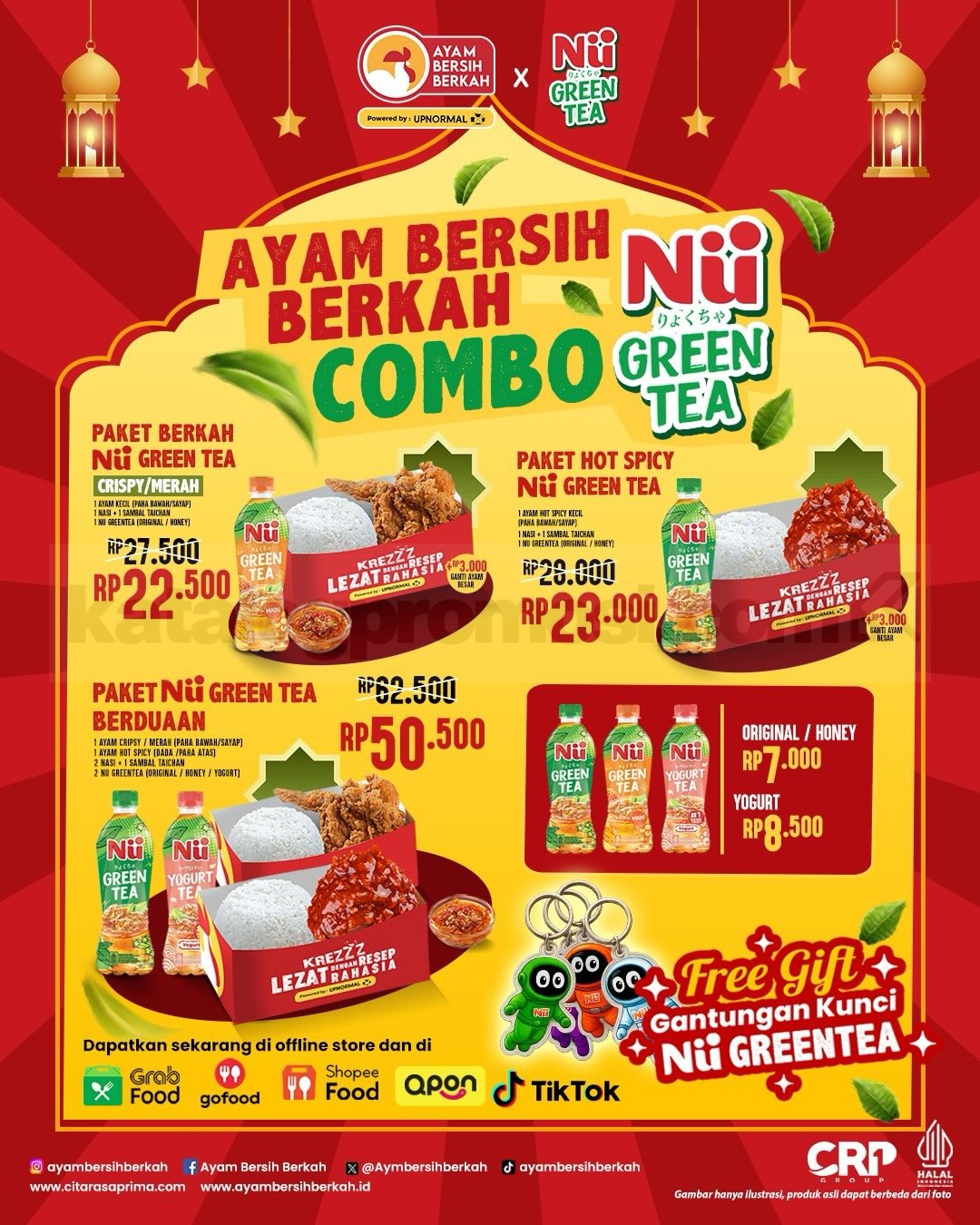 Promo Ayam Bersih Berkah x Nu Green Tea Combo mulai Rp. 22.500 Promo Ayam Bersih Berkah x Nu Green Tea Combo mulai Rp. 22.500 paket buka puasa hemat