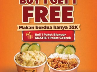 Promo Ayam Keprabon Express Grand Opening Buy 1 Get 1 Free Rp. 32.000 Paket Blenger gratis Geprek