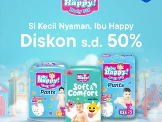 Promo Baby Happy Body Fit Diskon 50% di Blibli untuk popok bayi nyaman