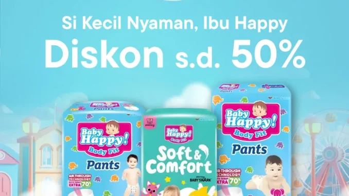 Promo Baby Happy Body Fit Diskon 50% di Blibli untuk popok bayi nyaman