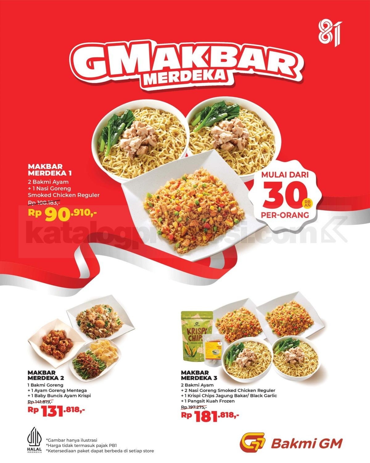 Promo Bakmi GM Paket GMAKBAR Merdeka Mulai Rp 30 Ribuan Promo Bakmi GM Paket GMAKBAR Merdeka Mulai Rp 30 Ribuan dengan pilihan paket makan bersama selama Agustus 2026.