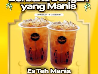 Promo Beanspot Es Teh Manis Segar Rp. 3.000 minuman buka puasa hemat