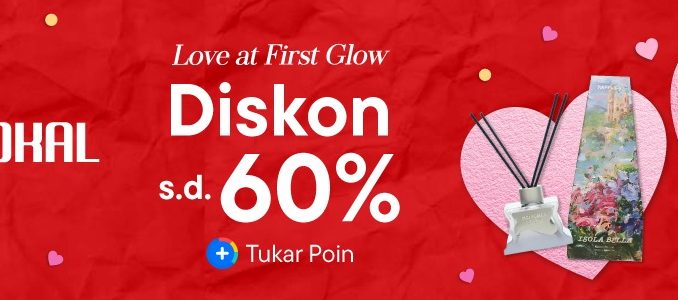 Promo Blibli Glow Lokal Valentine diskon hingga 60% produk kecantikan lokal