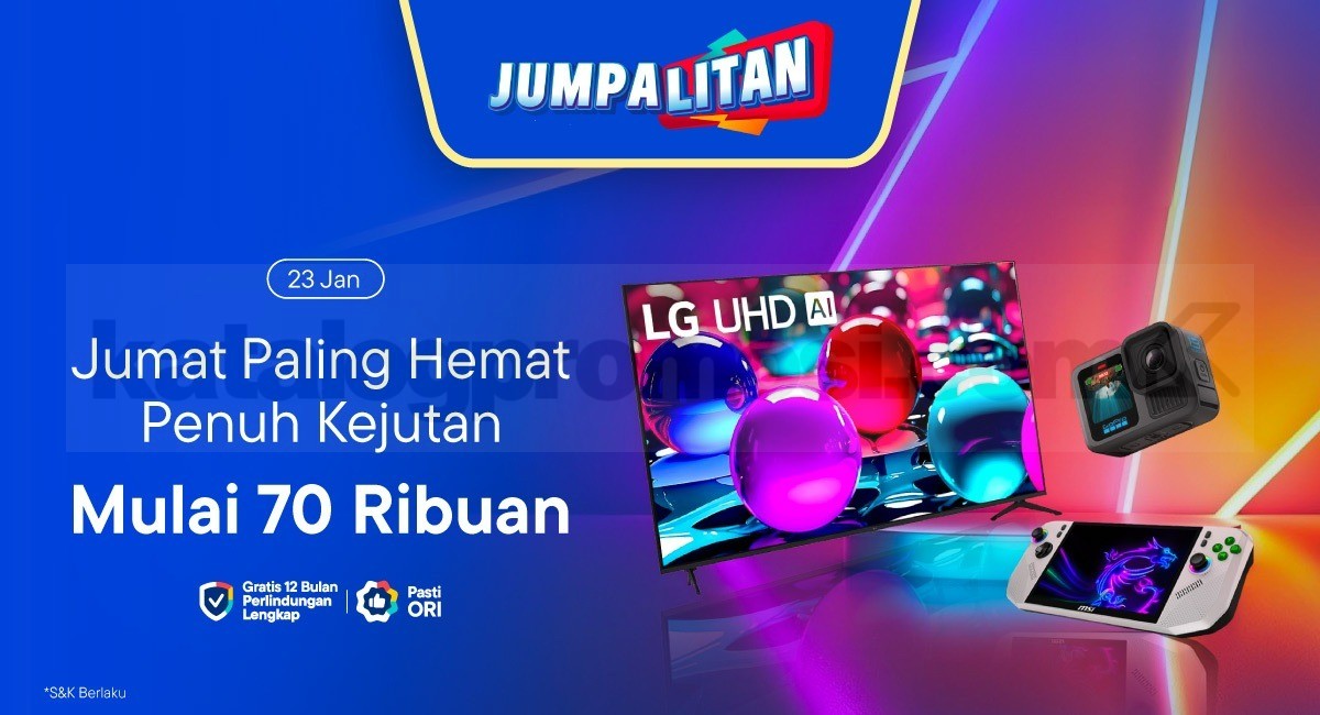 Promo Blibli Jumpalitan Gadget & Elektronik mulai Rp. 70 ribu Promo Blibli Jumpalitan gadget dan elektronik mulai Rp. 70 ribu dengan perlindungan 12 bulan