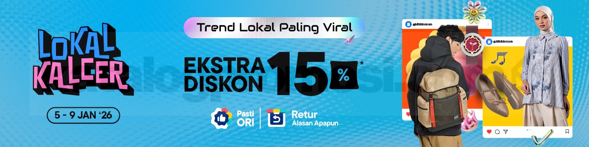 Promo Blibli Lokal Kalcer Fashion Diskon 15% Promo Blibli Lokal Kalcer Fashion diskon 15% untuk produk lokal pilihan