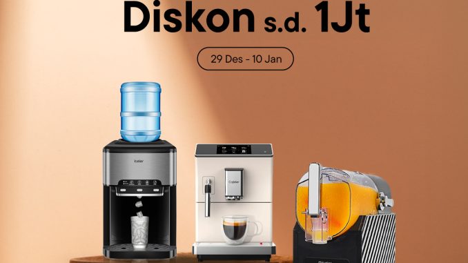 Promo Blibli New Year End Sale Iceler Cafeler diskon hingga Rp. 1.000.000 dan cicilan 0%