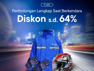 Promo Blibli Perlindungan Lengkap Berkendara diskon hingga 64% untuk helm dan jas hujan