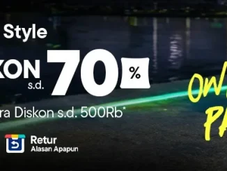 Promo Blibli Selasa Sehat Sepatu & Apparel Diskon hingga 70% di halaman Blibli Sports dengan ekstra diskon Rp. 500.000