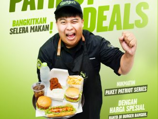 Promo Burger Bangor Patriot Deals mulai Rp. 29.091 dengan paket Pitik Lava dan combo hemat Mei 2026