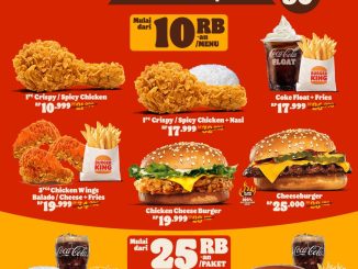 Promo Burger King KING DEALS Menu Favorit Diskon hingga 50% dengan harga mulai Rp. 10.999
