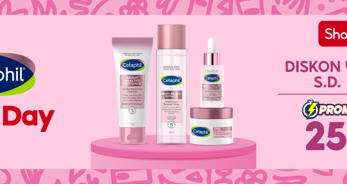 Promo Cetaphil Brand Day Skincare Diskon 70% mulai Rp. 25.000 di Shopee Mall