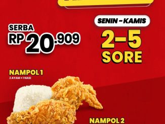 Promo CFC Murah Nampol mulai Rp. 20.909 paket ayam dan nasi dine in sore
