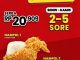 Promo CFC Murah Nampol mulai Rp. 20.909 paket ayam dan nasi dine in sore