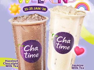Promo Chatime Joyful Weekend Minuman Large Rp. 20.000 untuk Jasmine Milk Tea dan Hazelnut Chocolate Milk Tea