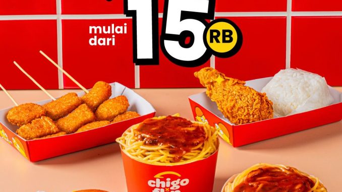 Promo Chigo x Flip COMBAT Combo Hemat mulai Rp. 15 ribuan menu burger ayam mie spaghetti