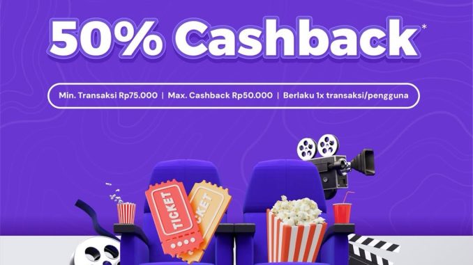 Promo Cinépolis Cinemas cashback 50% pakai QRIS Krom Bank untuk pengguna baru