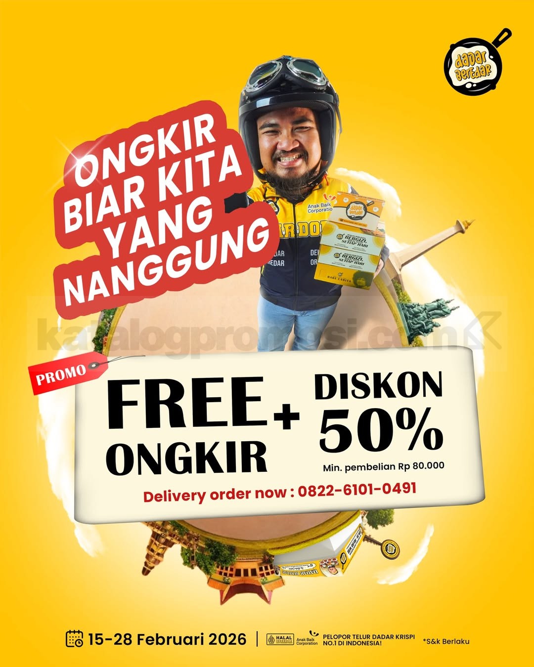 Promo Dadar Beredar DARDOR Diskon 50% + Free Ongkir Promo Dadar Beredar DARDOR diskon 50 persen dan free ongkir periode Februari