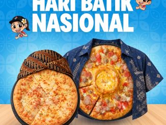 Promo Domino’s Hari Batik Nasional Beli 1 Gratis 1 Rp136rb dengan 1 Large dan 1 Medium