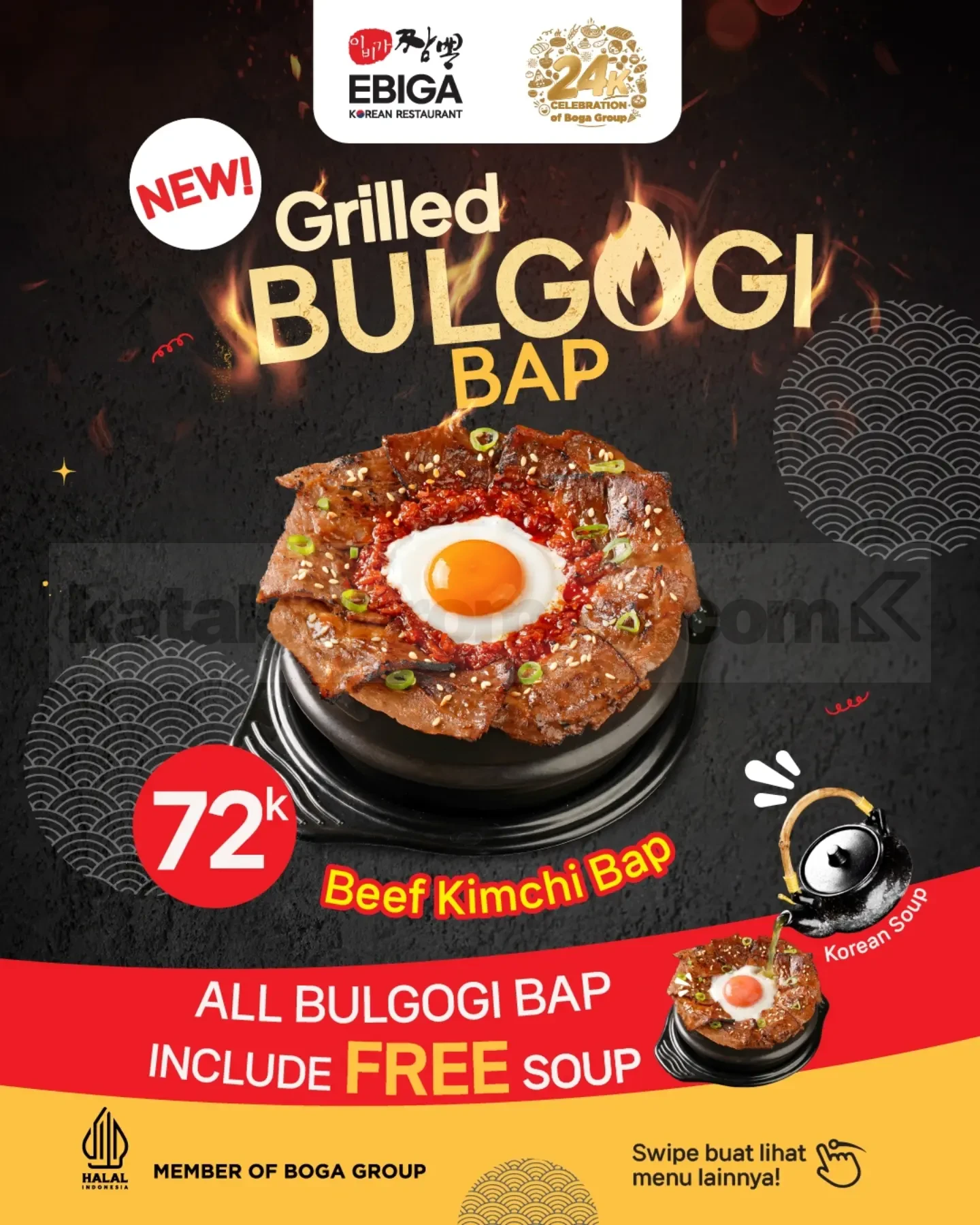 Promo Ebiga NEW Grilled Bulgogi Bap Mulai Rp. 50.000 Promo Ebiga NEW Grilled Bulgogi Bap Mulai Rp. 50.000 2